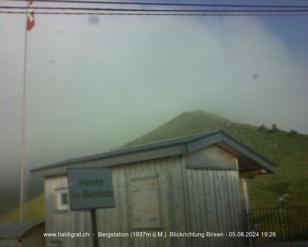 Wolfenschiessen: Bergstation Haldigrat (1937m) Blickrichtung Ost - Brisen