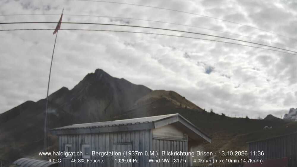 Wolfenschiessen: Bergstation Haldigrat (1937m) Blickrichtung Ost - Brisen