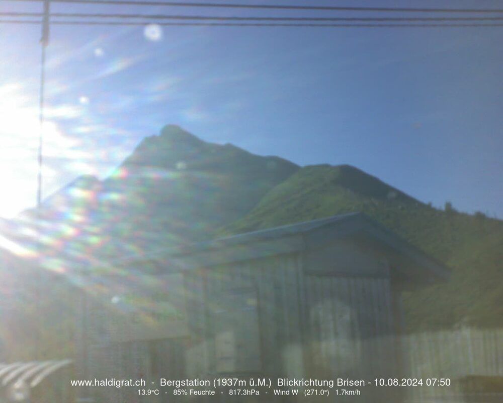 Wolfenschiessen: Bergstation Haldigrat (1937m) Blickrichtung Ost - Brisen