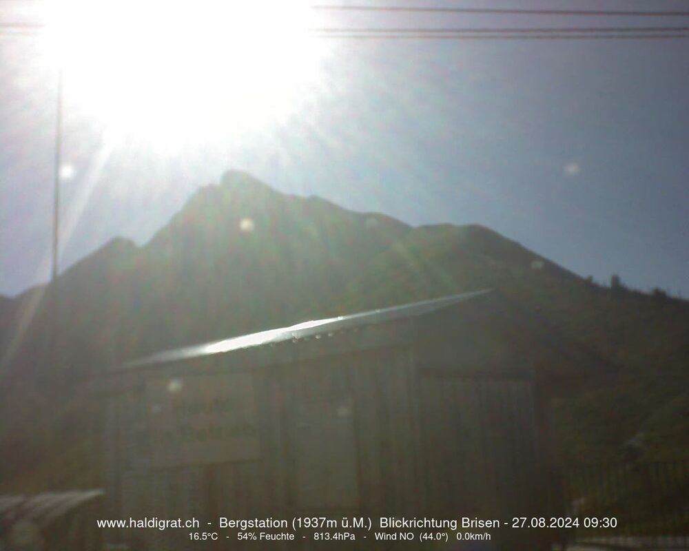 Wolfenschiessen: Bergstation Haldigrat (1937m) Blickrichtung Ost - Brisen