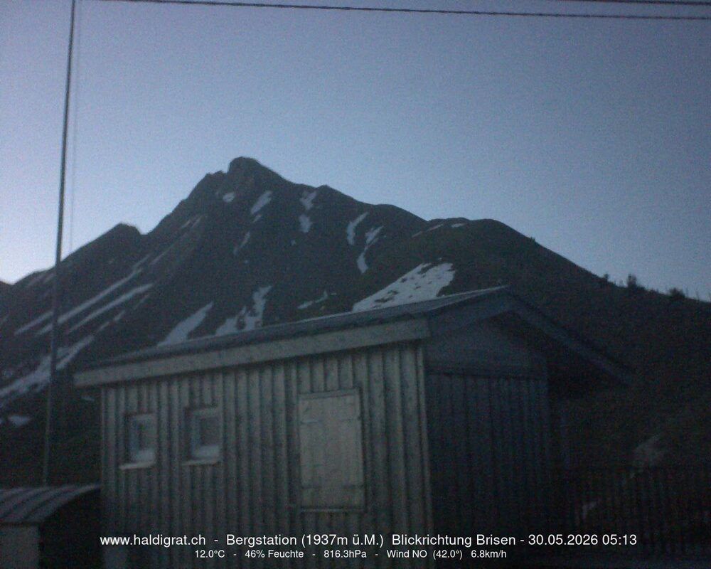 Wolfenschiessen: Bergstation Haldigrat (1937m) Blickrichtung Ost - Brisen