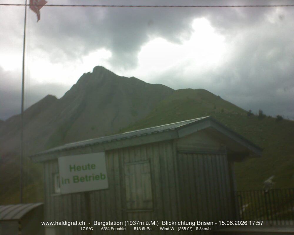Wolfenschiessen: Bergstation Haldigrat (1937m) Blickrichtung Ost - Brisen