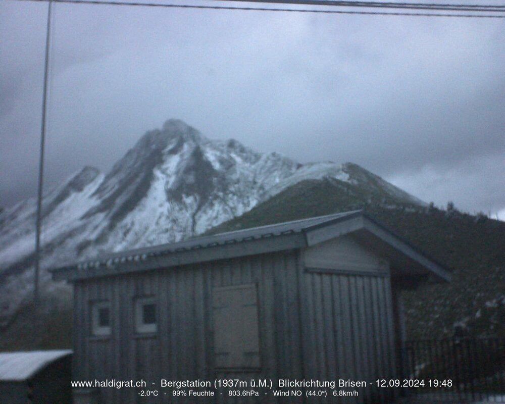 Wolfenschiessen: Bergstation Haldigrat (1937m) Blickrichtung Ost - Brisen