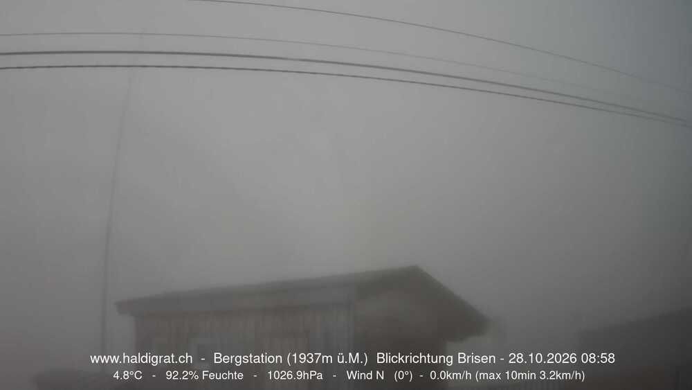 Wolfenschiessen: Bergstation Haldigrat (1937m) Blickrichtung Ost - Brisen