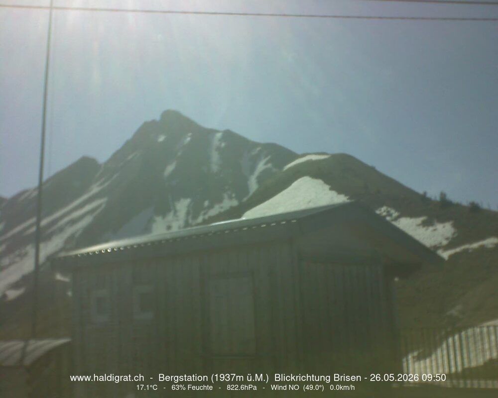 Wolfenschiessen: Bergstation Haldigrat (1937m) Blickrichtung Ost - Brisen
