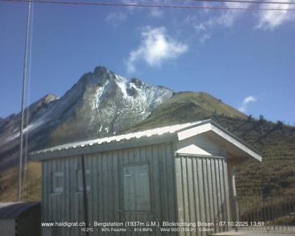 Wolfenschiessen: Bergstation Haldigrat (1937m) Blickrichtung Ost - Brisen