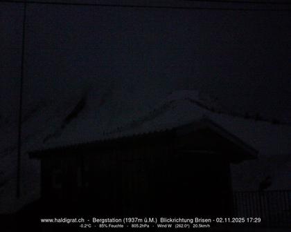 Wolfenschiessen: Bergstation Haldigrat (1937m) Blickrichtung Ost - Brisen