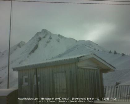 Wolfenschiessen: Bergstation Haldigrat (1937m) Blickrichtung Ost - Brisen