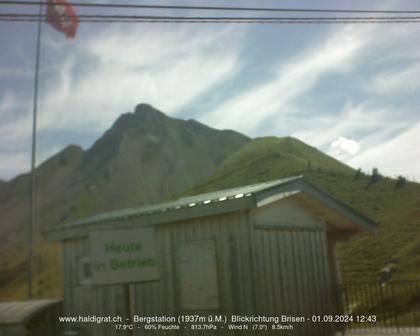 Wolfenschiessen: Bergstation Haldigrat (1937m) Blickrichtung Ost - Brisen