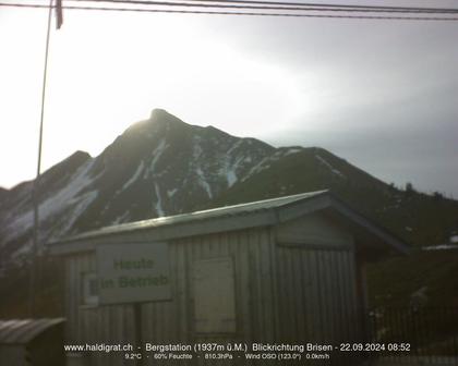 Wolfenschiessen: Bergstation Haldigrat (1937m) Blickrichtung Ost - Brisen