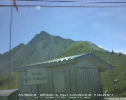 Wolfenschiessen: Bergstation Haldigrat (1937m) Blickrichtung Ost - Brisen