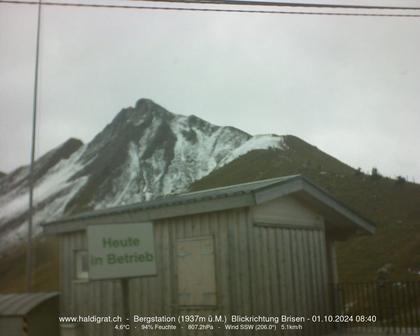 Wolfenschiessen: Bergstation Haldigrat (1937m) Blickrichtung Ost - Brisen