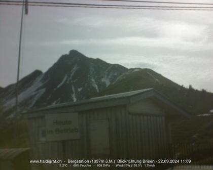 Wolfenschiessen: Bergstation Haldigrat (1937m) Blickrichtung Ost - Brisen