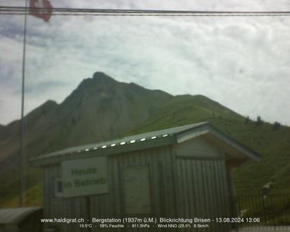 Wolfenschiessen: Bergstation Haldigrat (1937m) Blickrichtung Ost - Brisen