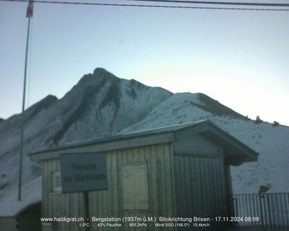 Wolfenschiessen: Bergstation Haldigrat (1937m) Blickrichtung Ost - Brisen