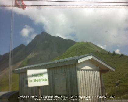 Wolfenschiessen: Bergstation Haldigrat (1937m) Blickrichtung Ost - Brisen