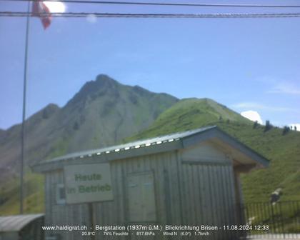 Wolfenschiessen: Bergstation Haldigrat (1937m) Blickrichtung Ost - Brisen