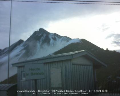 Wolfenschiessen: Bergstation Haldigrat (1937m) Blickrichtung Ost - Brisen