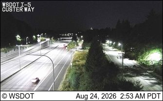 Traffic Cam Olympia: I-5 at MP 104: Custer Way