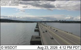Traffic Cam Edgewater Park › East: SR 520 at MP 3.4: East Bridge