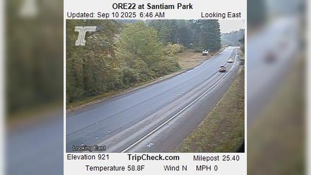 Traffic Cam Lyons: ORE22 at Santiam Park