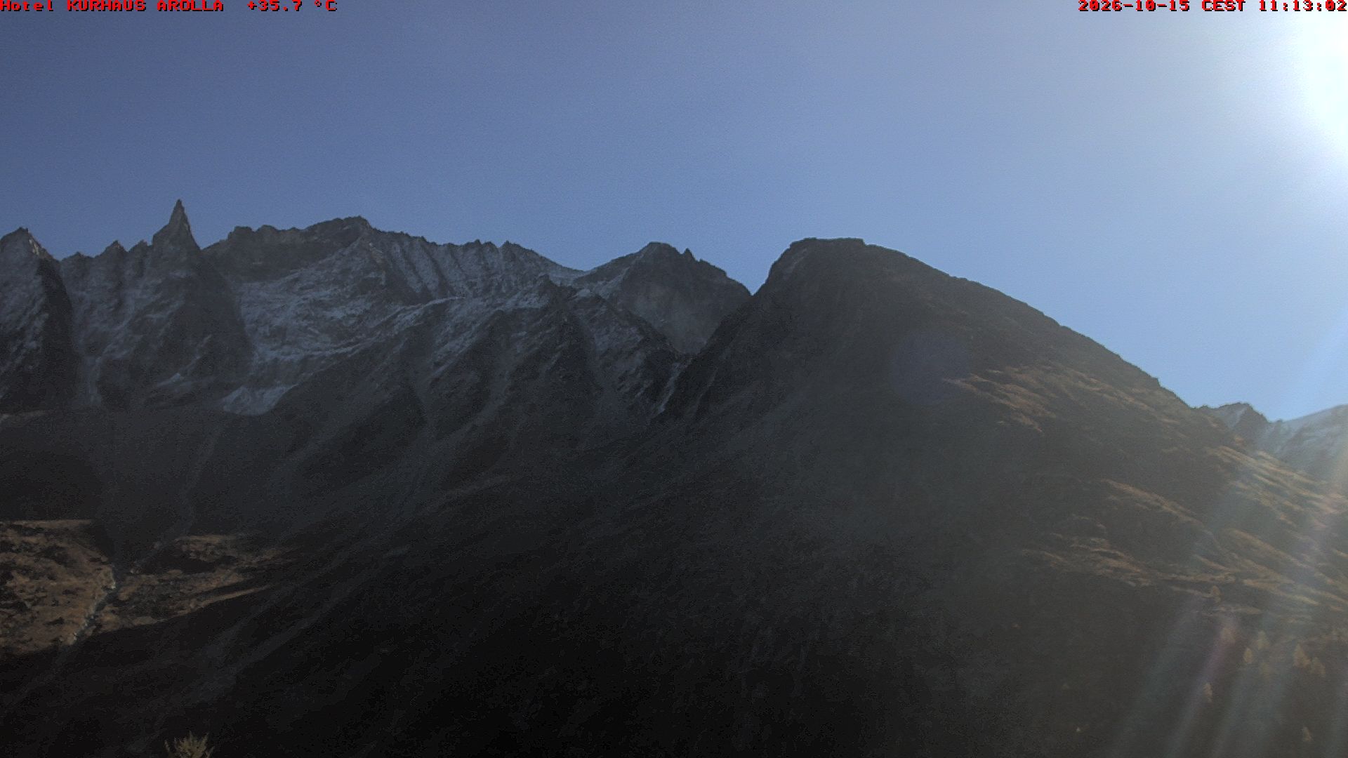 Evolène › Osten: Grand Hotel And Kurhaus - Valais, Suisse: Aiguille de la Tza, Douves Blanches, Maya