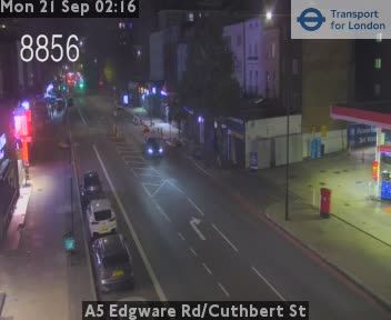 Traffic Cam London: A5 Edgware Rd/Cuthbert St