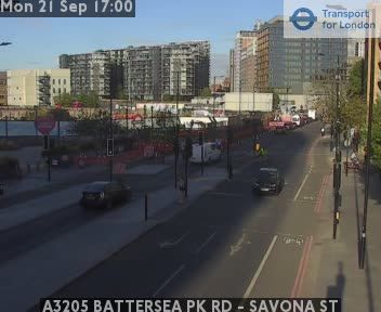 Traffic Cam London: A3205 BATTERSEA PK RD - SAVONA ST