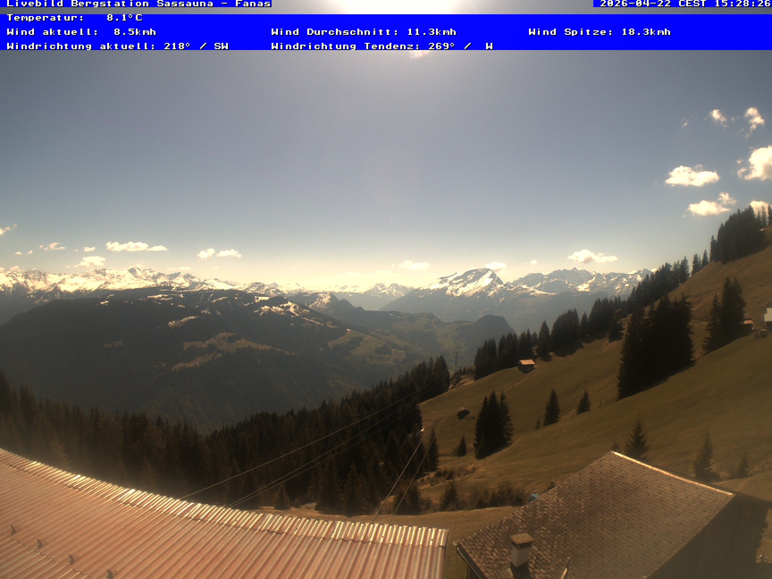 Grüsch › Südwesten: Fanas Seilbahn, Bergstation - Bergrestaurant Sassauna