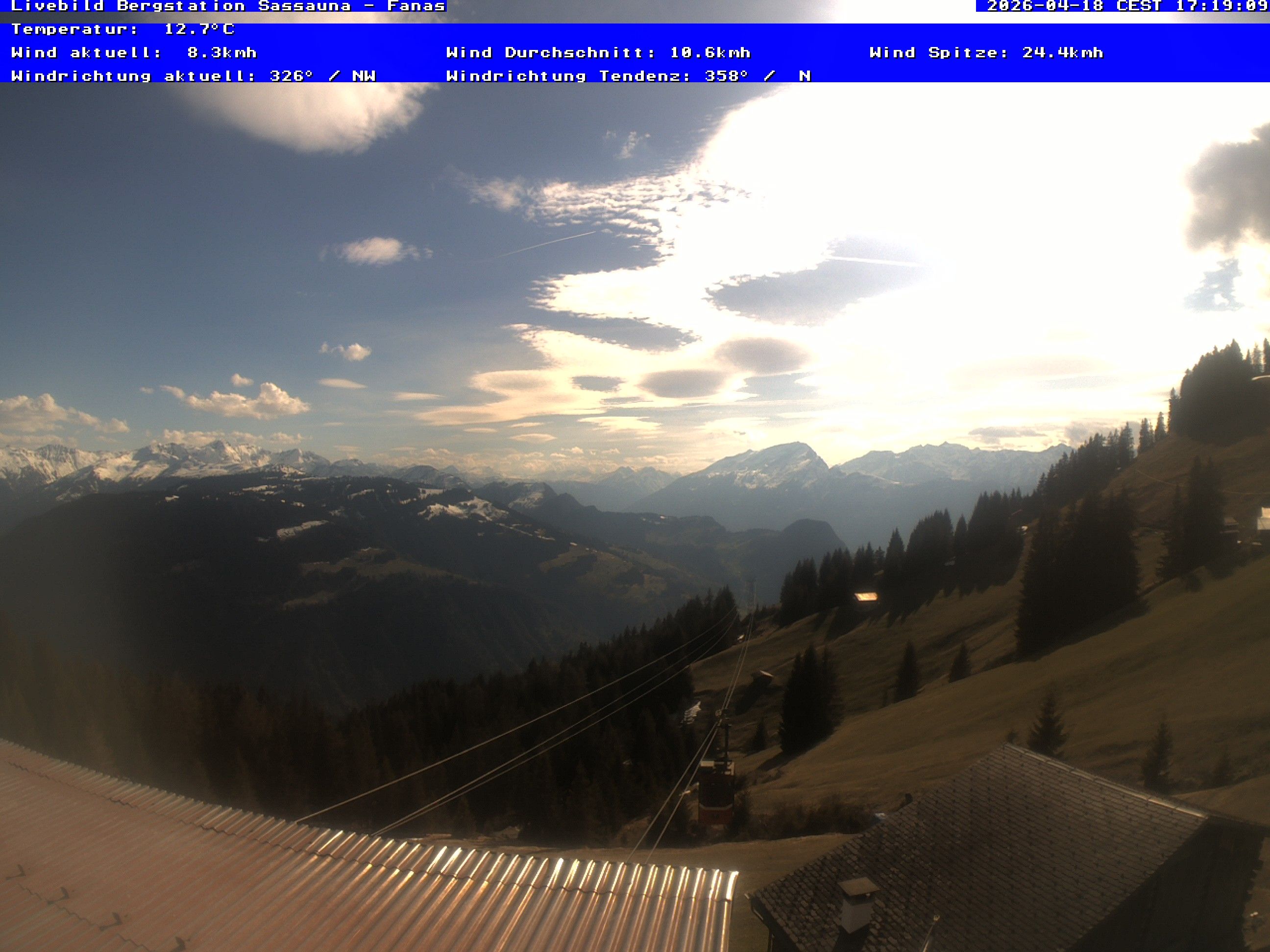 Grüsch › Südwesten: Fanas Seilbahn, Bergstation - Bergrestaurant Sassauna