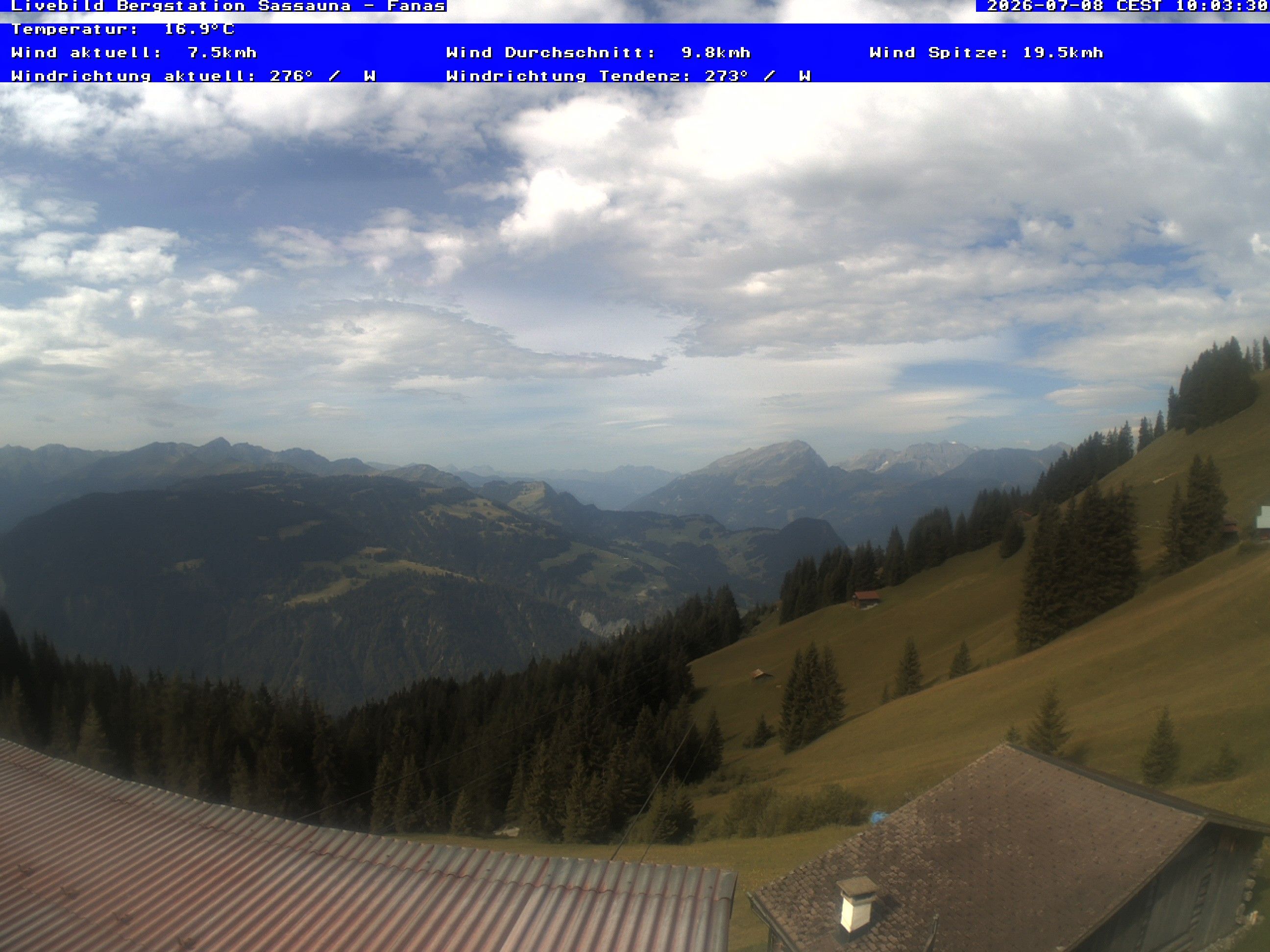 Grüsch › Südwesten: Fanas Seilbahn, Bergstation - Bergrestaurant Sassauna