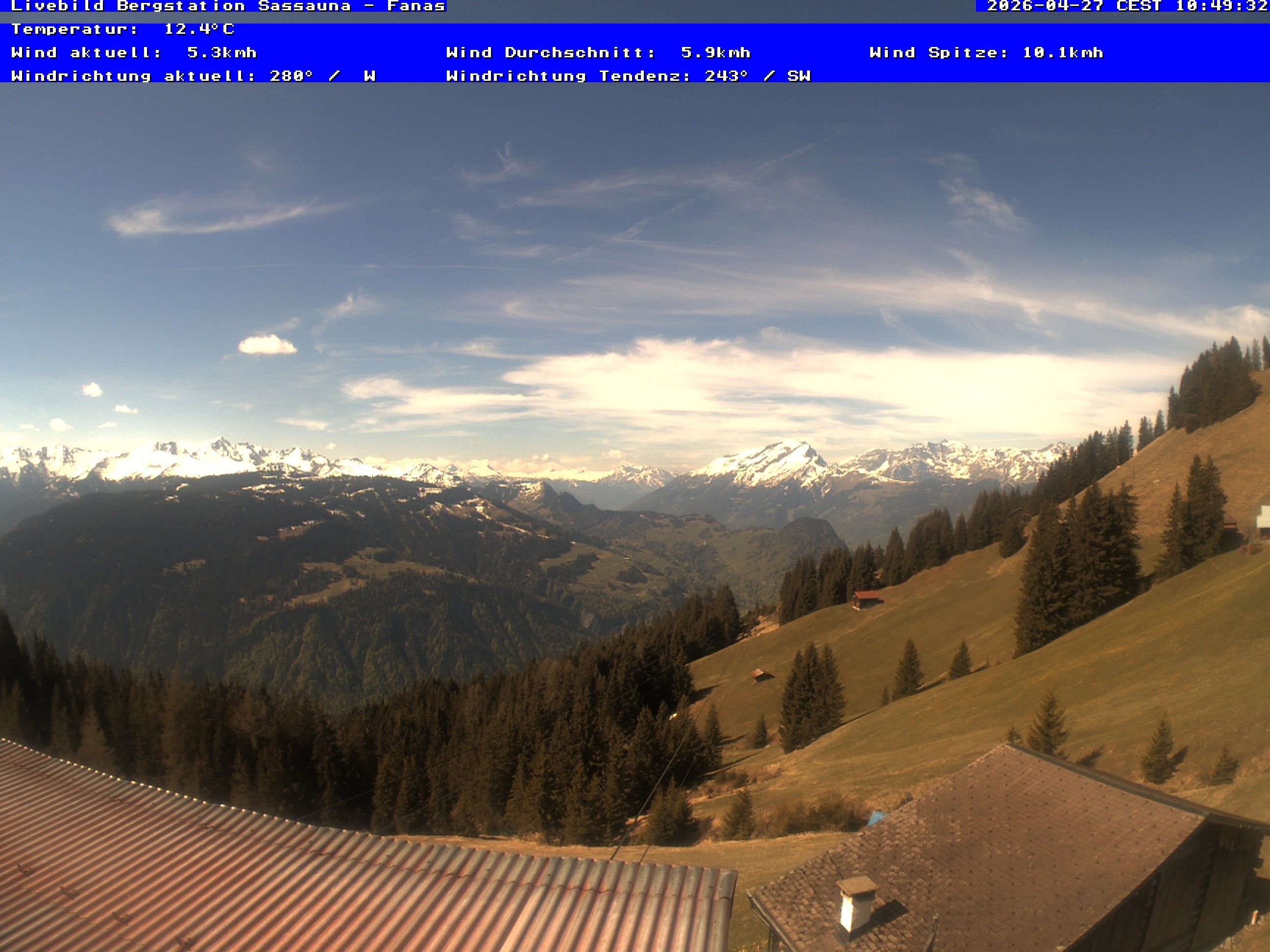 Grüsch › Südwesten: Fanas Seilbahn, Bergstation - Bergrestaurant Sassauna