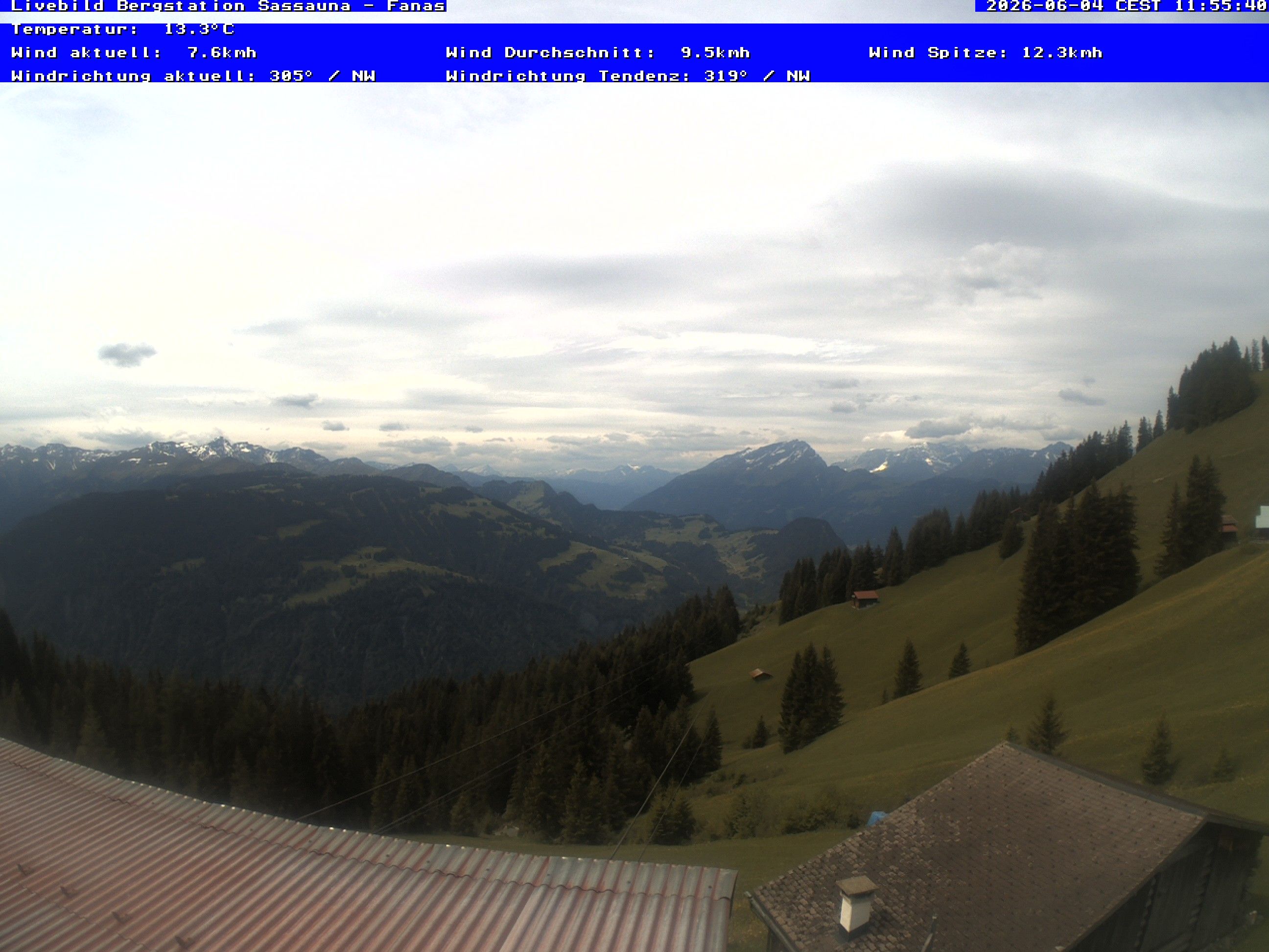 Grüsch › Südwesten: Fanas Seilbahn, Bergstation - Bergrestaurant Sassauna