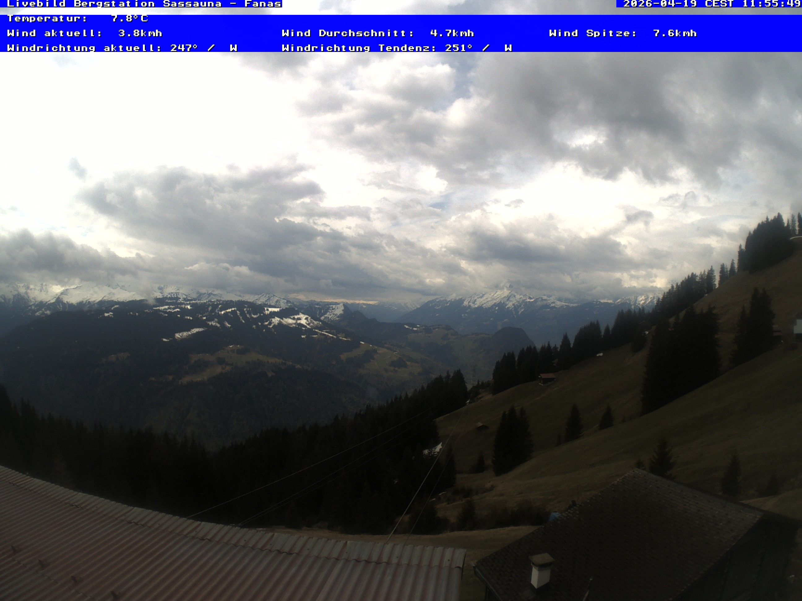 Grüsch › Südwesten: Fanas Seilbahn, Bergstation - Bergrestaurant Sassauna