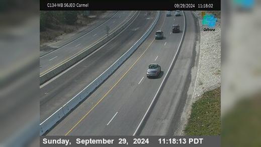 Traffic Cam Carmel Valley › West: C134) SR-56 : Just East Of Carmel Country Road