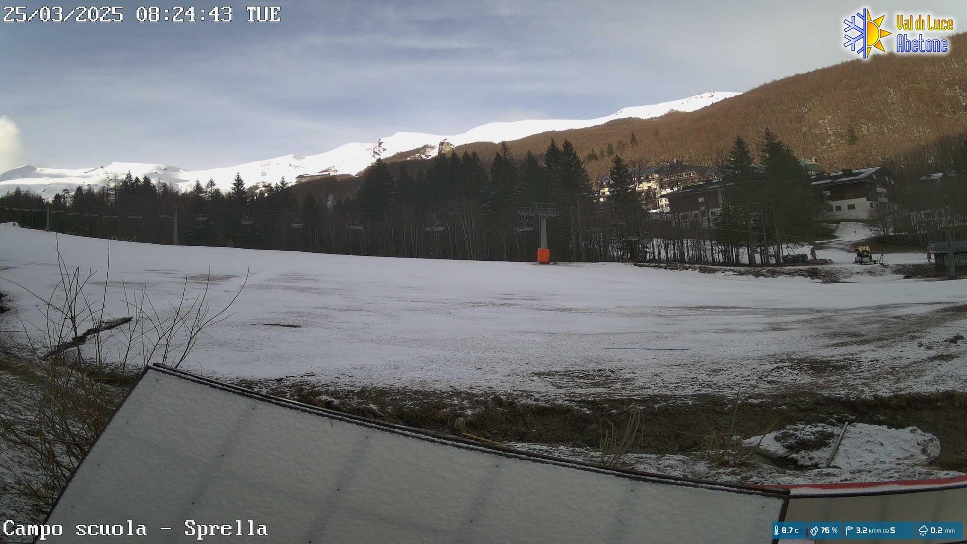 Traffic Cam Abetone Cutigliano › South: Passo di Annibale