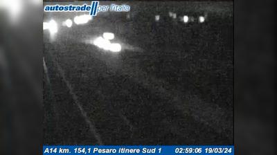 Preview delle webcam di Pesaro: A14 km. 154,1 - itinere Sud 1