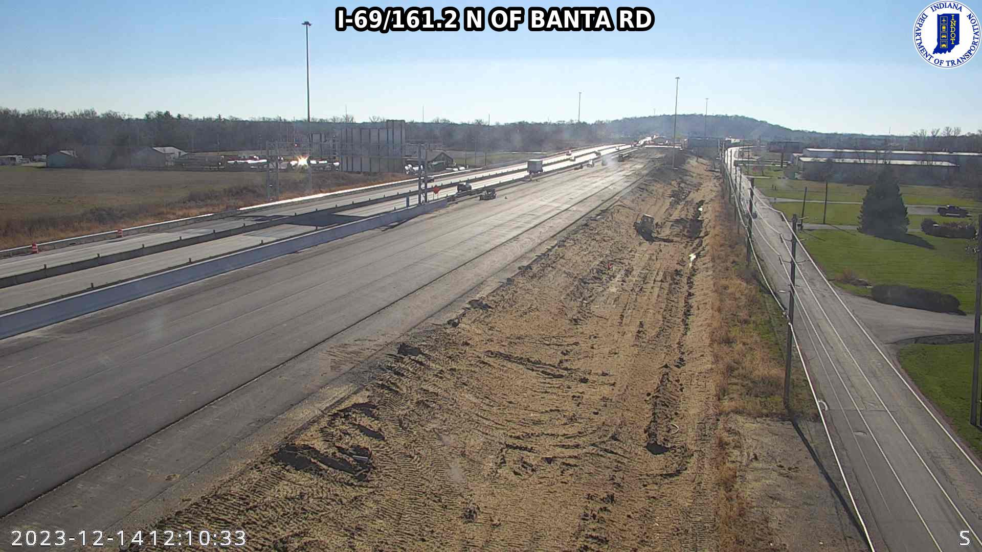 Traffic Cam Indianapolis: I-69: I-69/161.2 N OF BANTA RD: I-69/161.2 N OF BANTA RD
