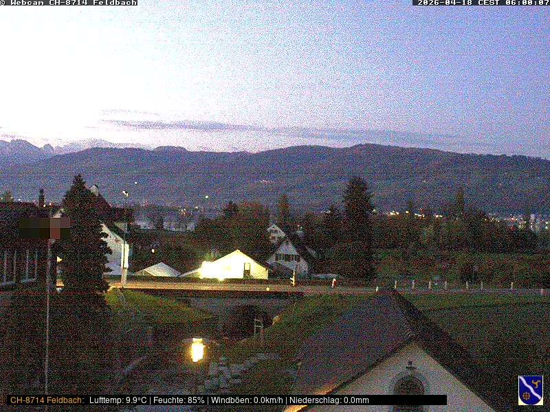 Feldbach: Schweiz, Zürich: Blick über den Zürichsee Richtung Schwyzer Voralpen und Glarneralpen