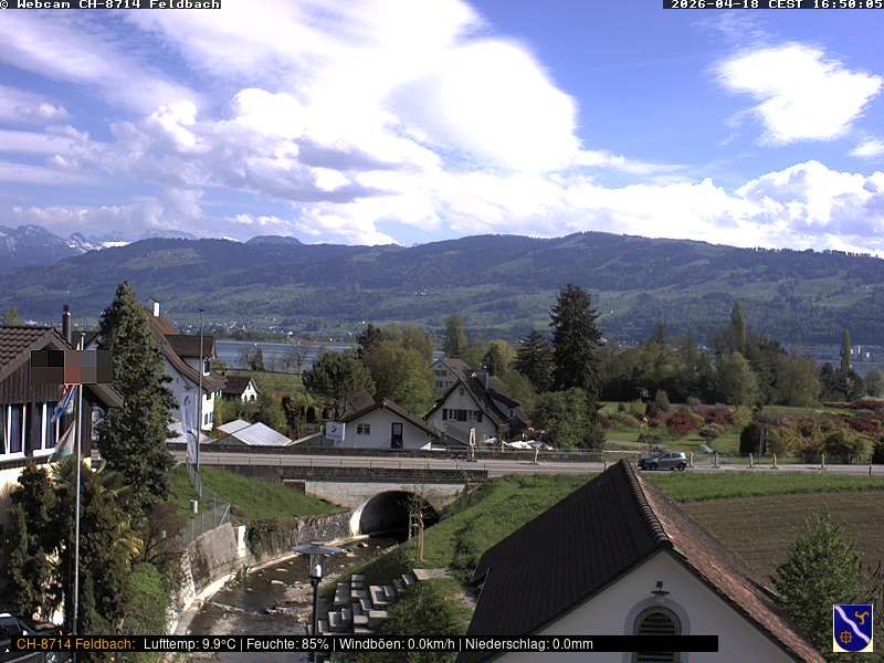 Feldbach: Schweiz, Zürich: Blick über den Zürichsee Richtung Schwyzer Voralpen und Glarneralpen