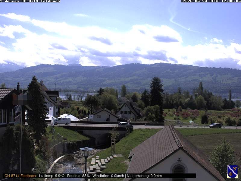 Feldbach: Schweiz, Zürich: Blick über den Zürichsee Richtung Schwyzer Voralpen und Glarneralpen