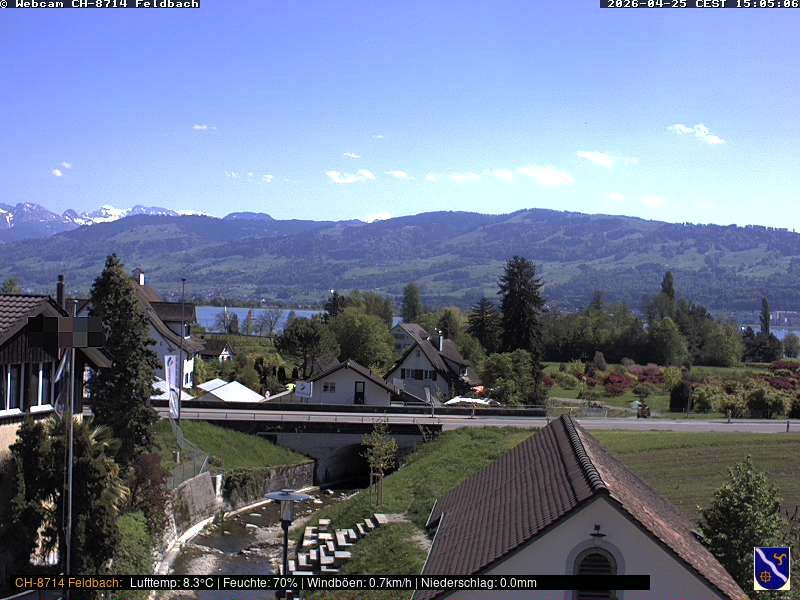 Feldbach: Schweiz, Zürich: Blick über den Zürichsee Richtung Schwyzer Voralpen und Glarneralpen