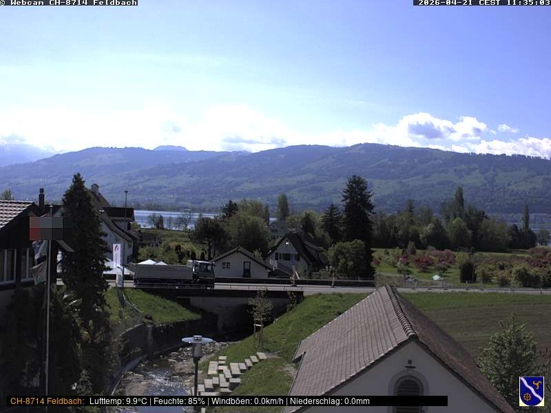 Feldbach: Schweiz, Zürich: Blick über den Zürichsee Richtung Schwyzer Voralpen und Glarneralpen