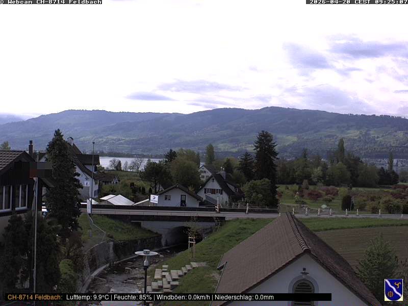 Feldbach: Schweiz, Zürich: Blick über den Zürichsee Richtung Schwyzer Voralpen und Glarneralpen