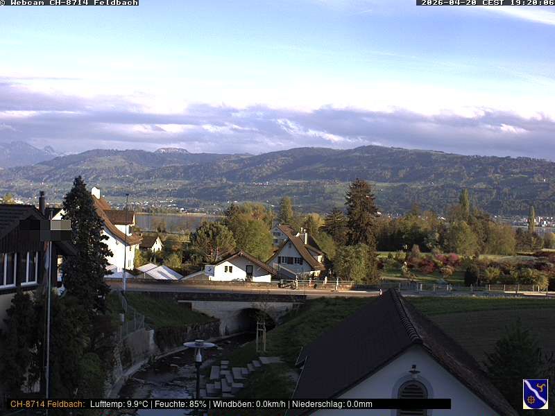 Feldbach: Schweiz, Zürich: Blick über den Zürichsee Richtung Schwyzer Voralpen und Glarneralpen