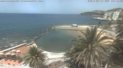 Vista de cámara web de luz diurna desde La Playa de Arguineguín: Arguineguin − Mogan − Gran Canaria