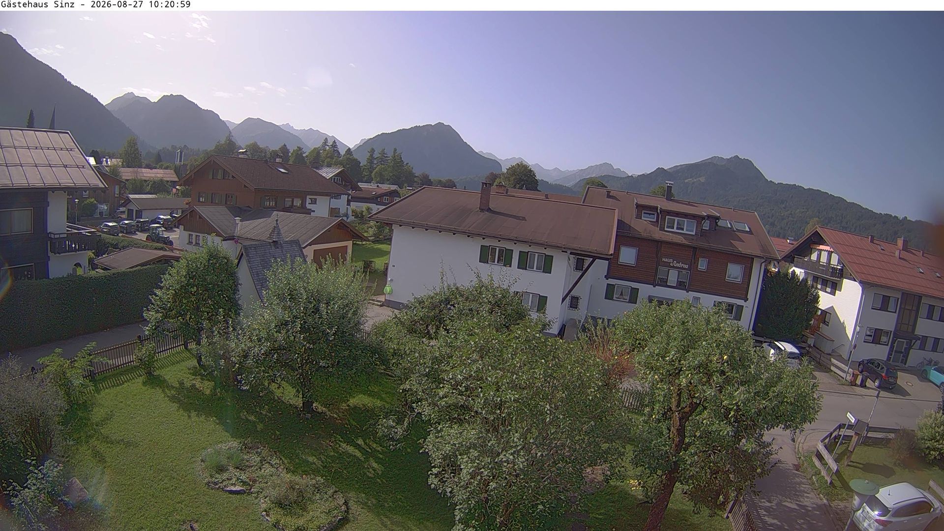 Traffic Cam Oberstdorf › South: Gästehaus Sinz