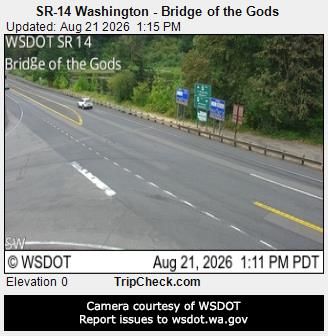 Traffic Cam Cascade Locks: SR14 Washington at Bridge of the Gods