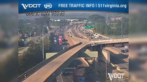 Traffic Cam Newington: I-95 - MM 166 - NB - North of Route 286 (Fairfax County Pkwy)