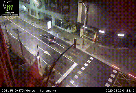 Traffic Cam Andorra la Vella: CG3 - PK 0+175 (Meritxell - Carlemany) - 1.020 metres